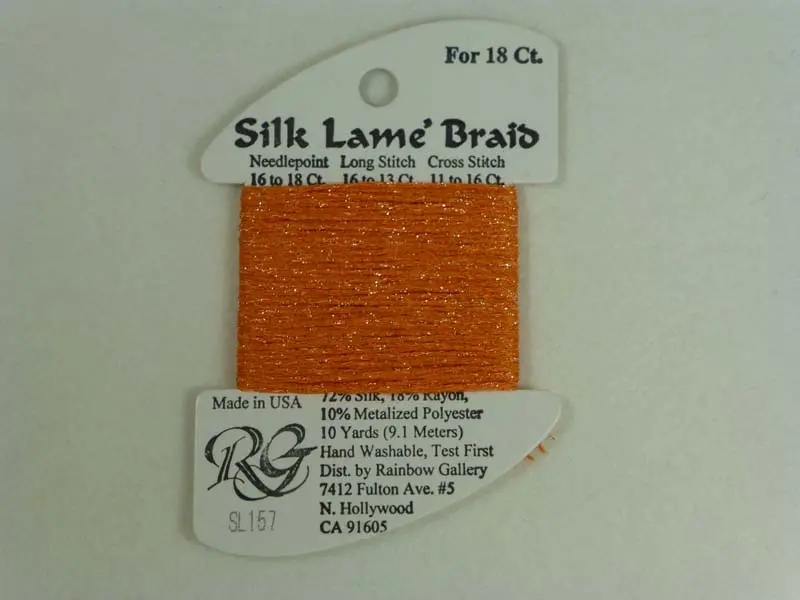 Silk Lame Braid Sl157 Tangelo 1