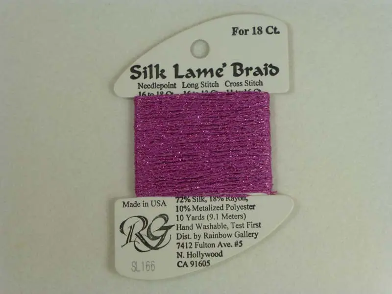 Silk Lame Braid Sl166 Lite Fuchsia 1