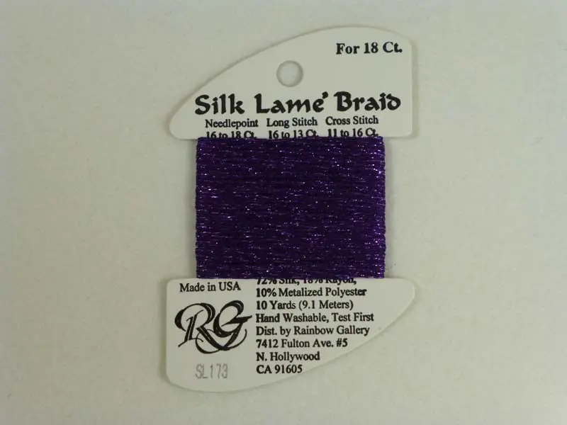 Silk Lame Braid Sl173 Pansy 1