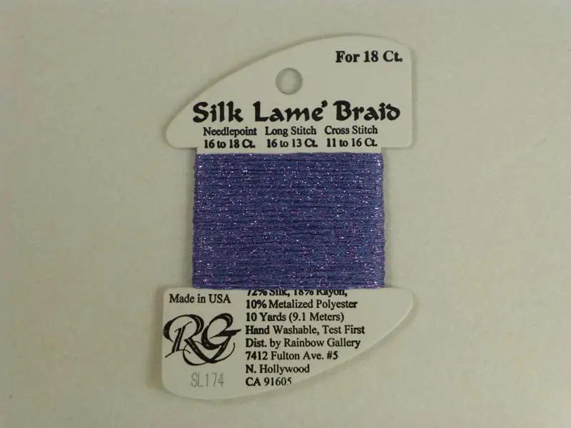 Silk Lame Braid Sl174 Periwinkle 1