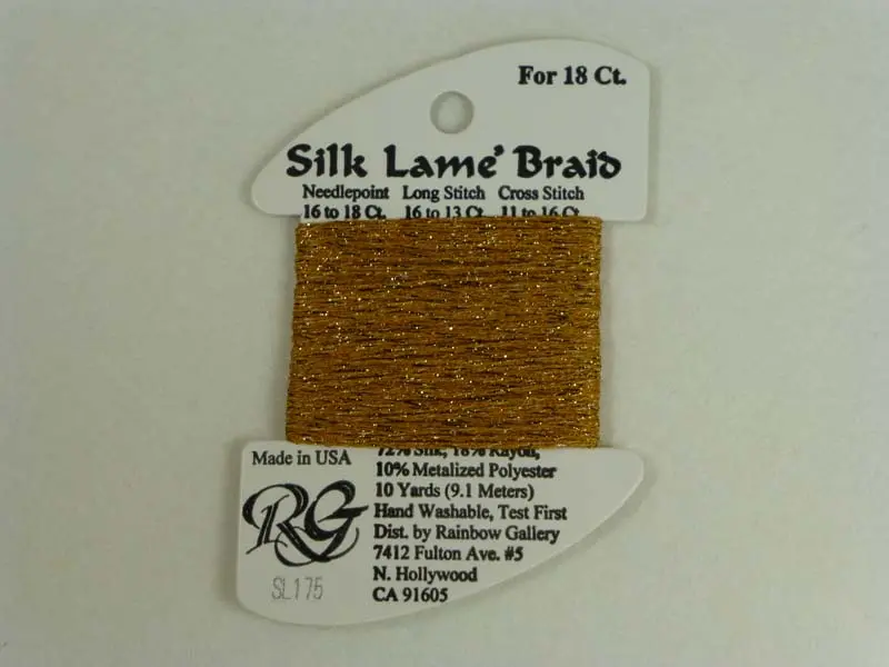 Silk Lame Braid Sl175 Honey Gold 1