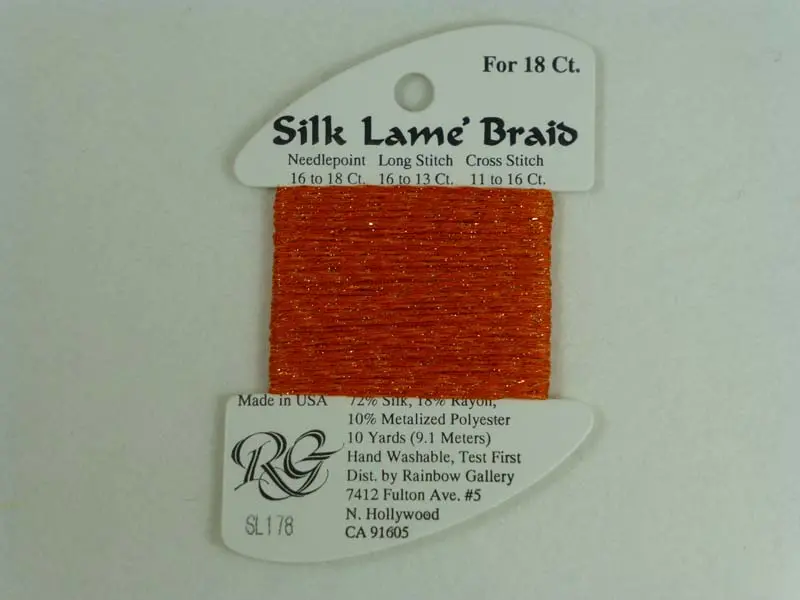 Silk Lame Braid Sl178 Persimmon 1