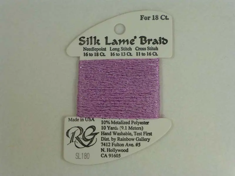 Silk Lame Braid Sl180 Lilac Cotton 1