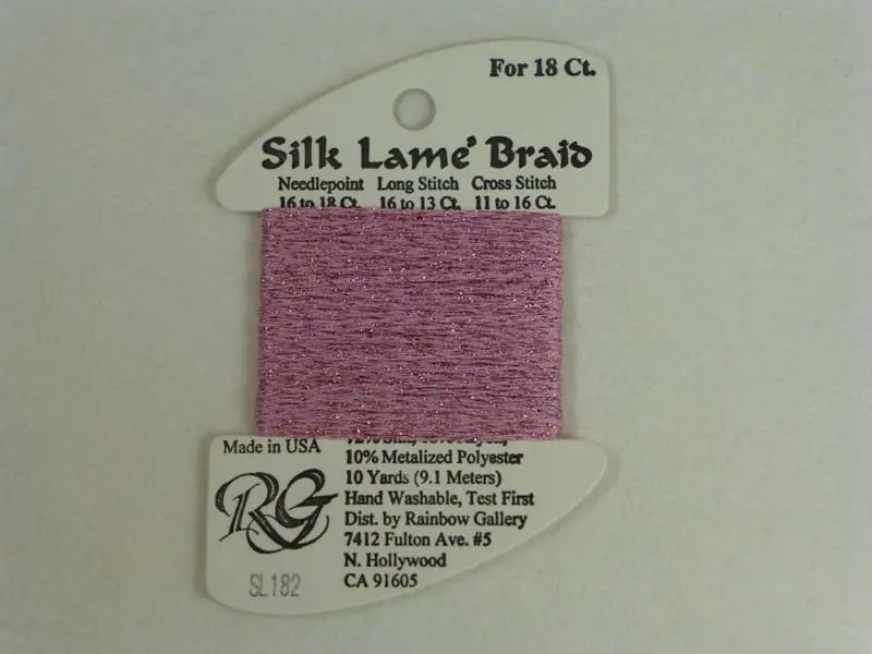 Silk Lame Braid Sl182 Chateau Rose 1