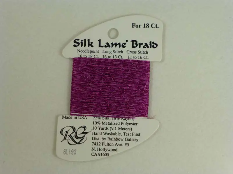 Silk Lame Braid Sl190 Purple Orchid 1