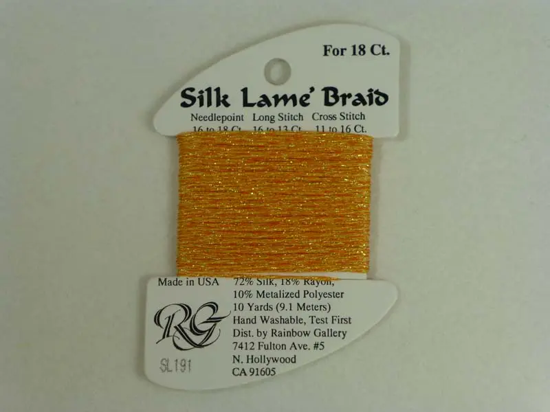 Silk Lame Braid Sl191 Goldenrod 1