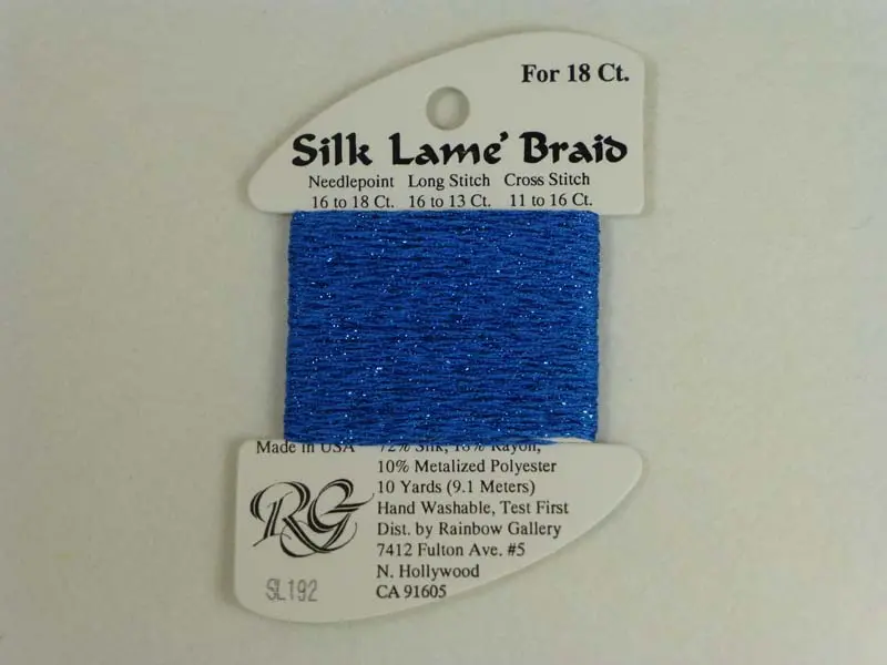 Silk Lame Braid Sl192 Bluebird 1
