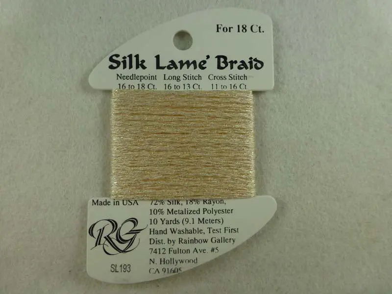 Silk Lame Braid Sl193 Creme Brulee 1
