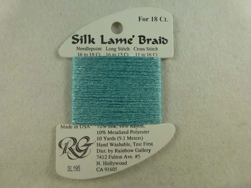 Silk Lame Braid Sl195 Marine Blue 1