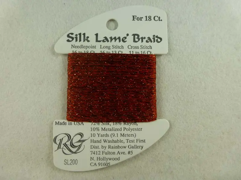 Silk Lame Braid Sl200 Burnt Brick 1