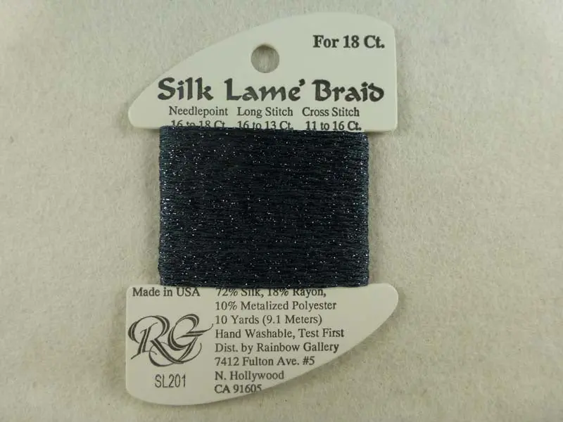 Silk Lame Braid Sl201 Gunmetal 1