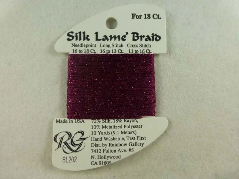 Silk Lame Braid Sl202 Wild Plum 1