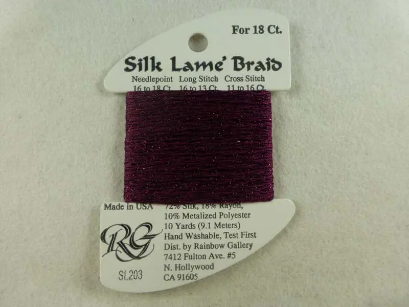 Silk Lame Braid Sl203 Magenta Purple 1