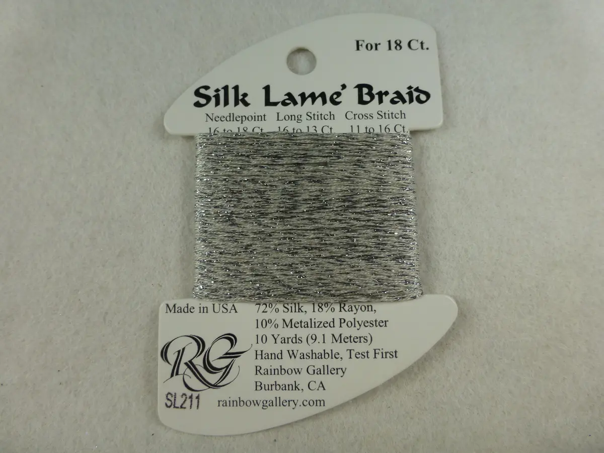Silk Lame Braid Sl211 Glacier Gray 1