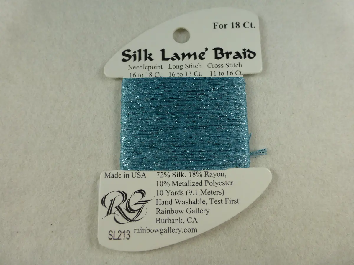 Silk Lame Braid Sl213 Dusty Turquoise 1