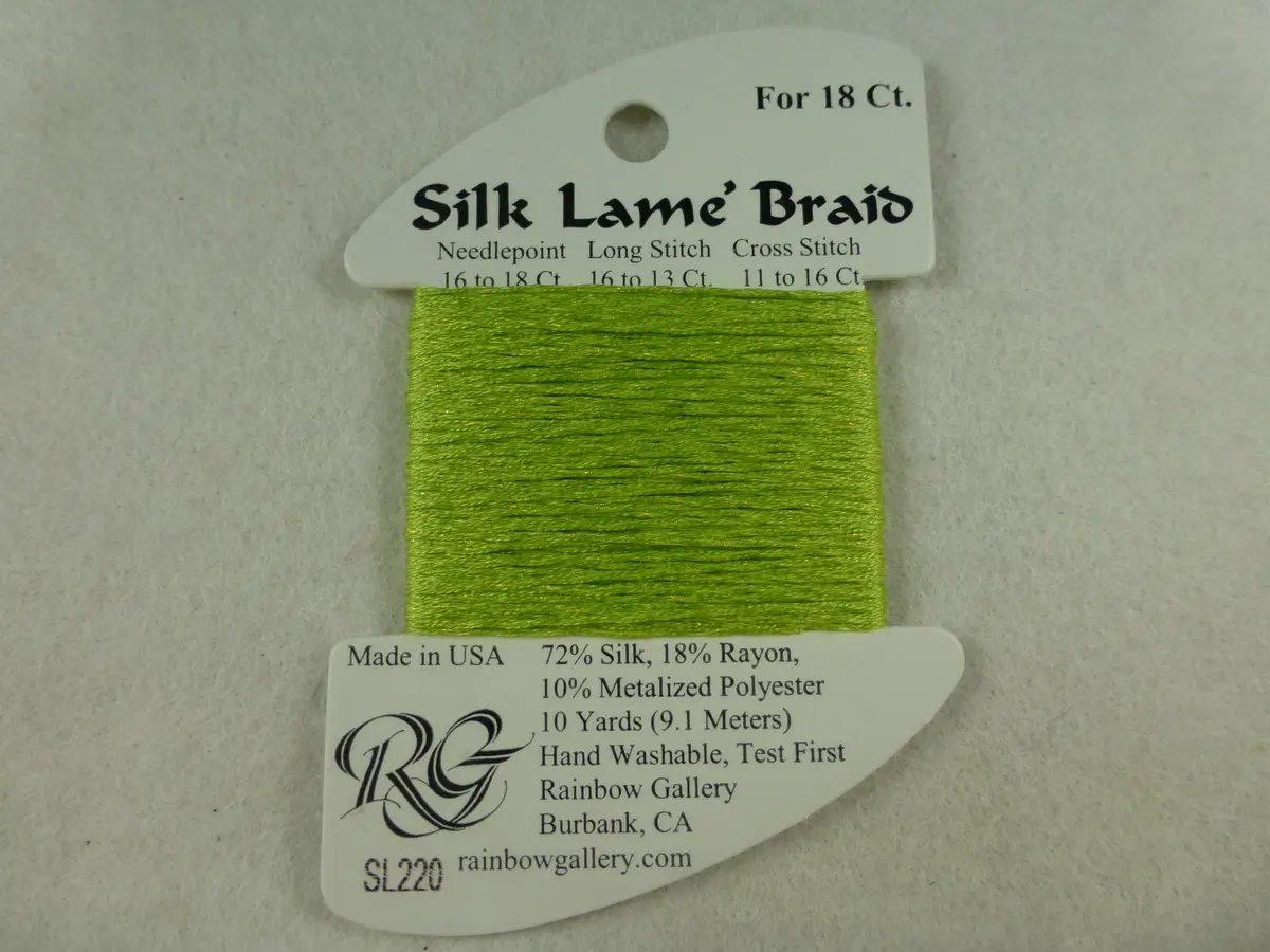 Silk Lame Braid Sl220 Lemon Grass 1