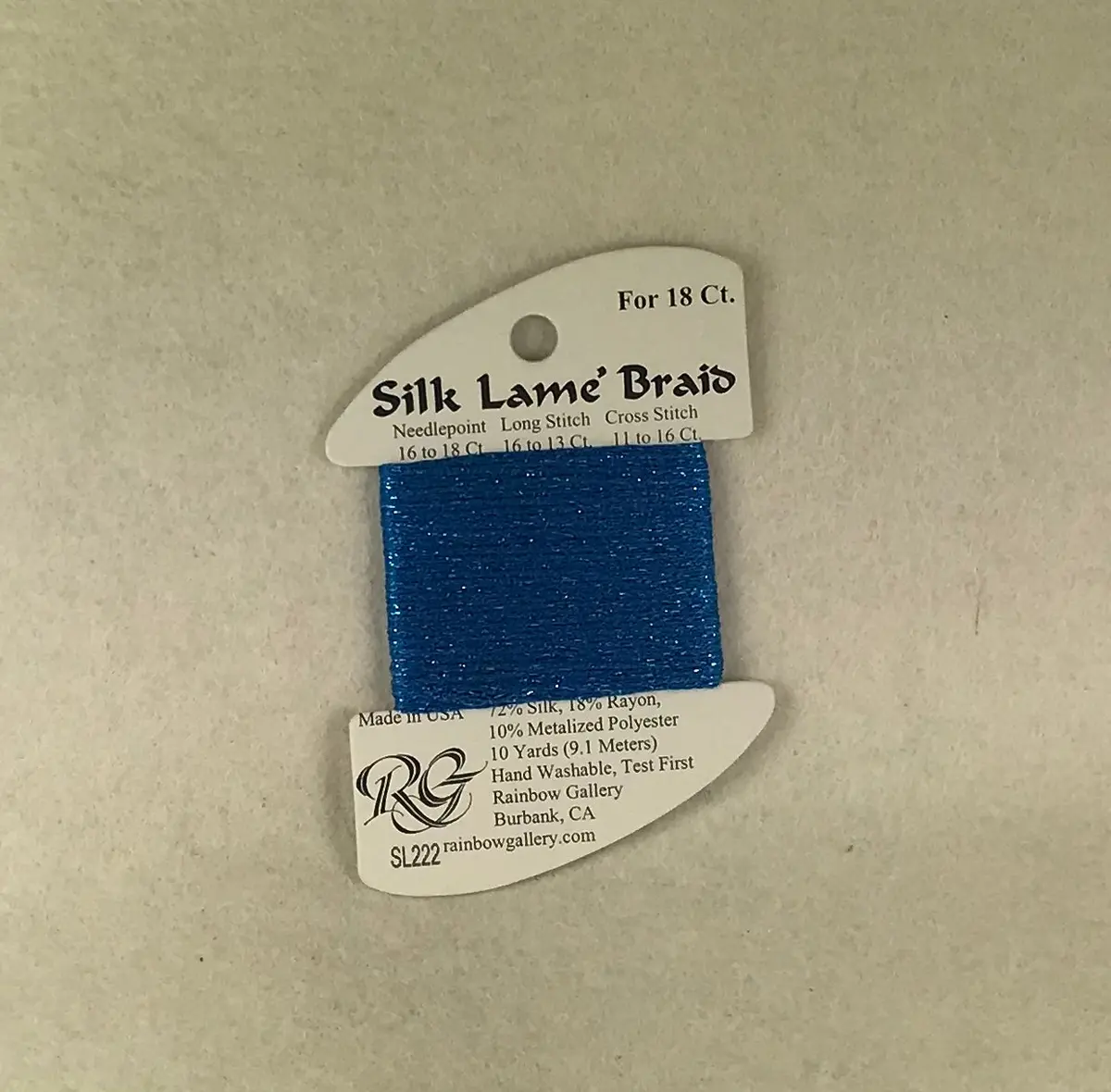 Silk Lame Braid Sl222 Brilliant Blue 1