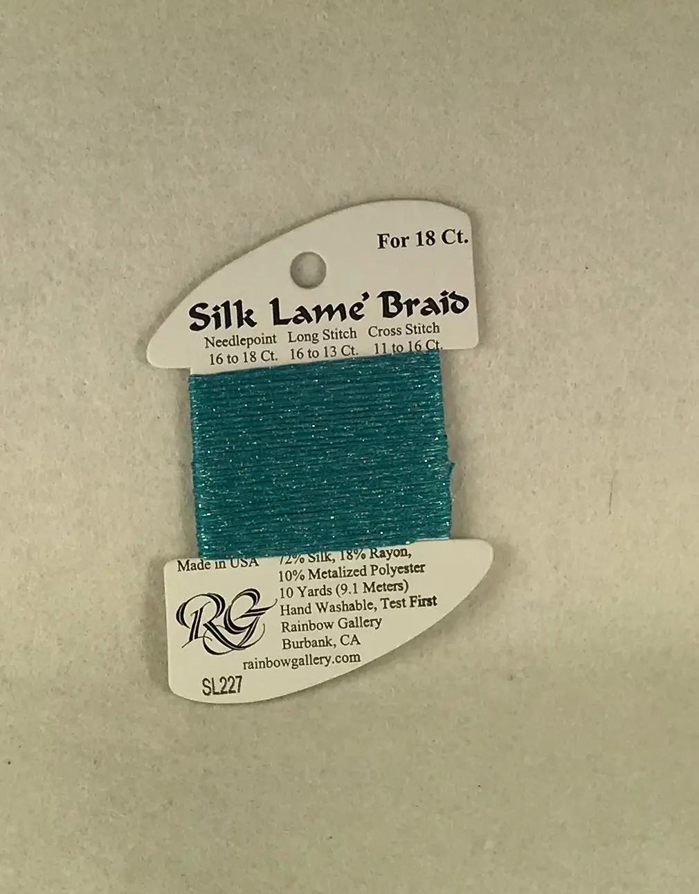 Silk Lame Braid Sl227 Aruba Blue 1