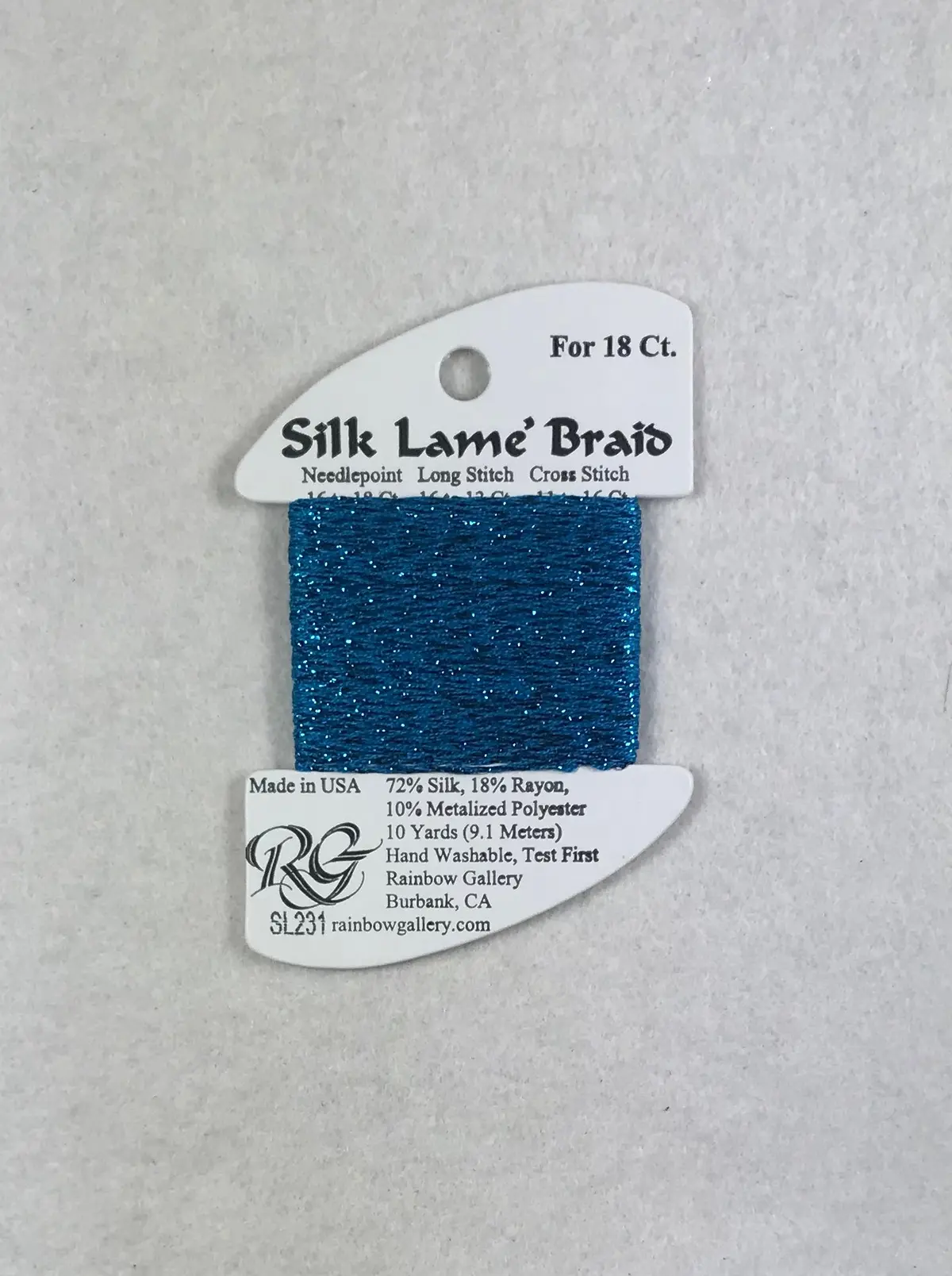 Silk Lame Braid Sl231 Blue Jewell 1