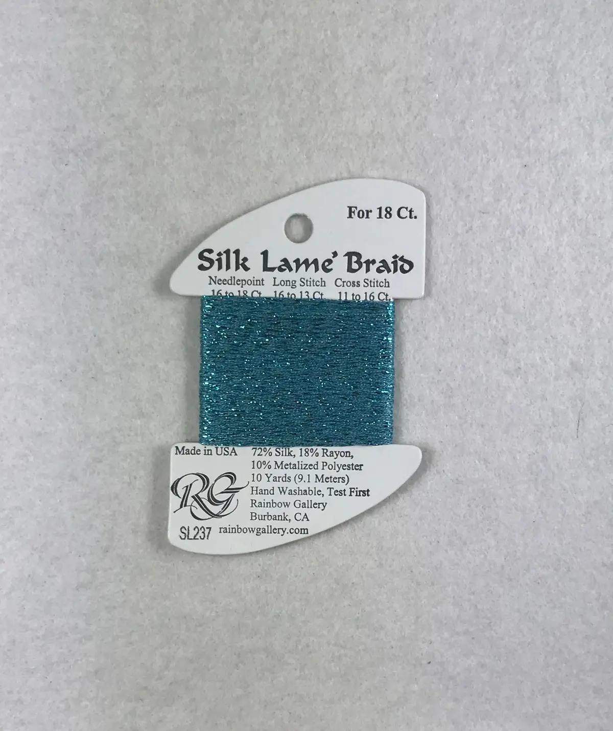 Silk Lame Braid Sl237 Aqua Bay 1