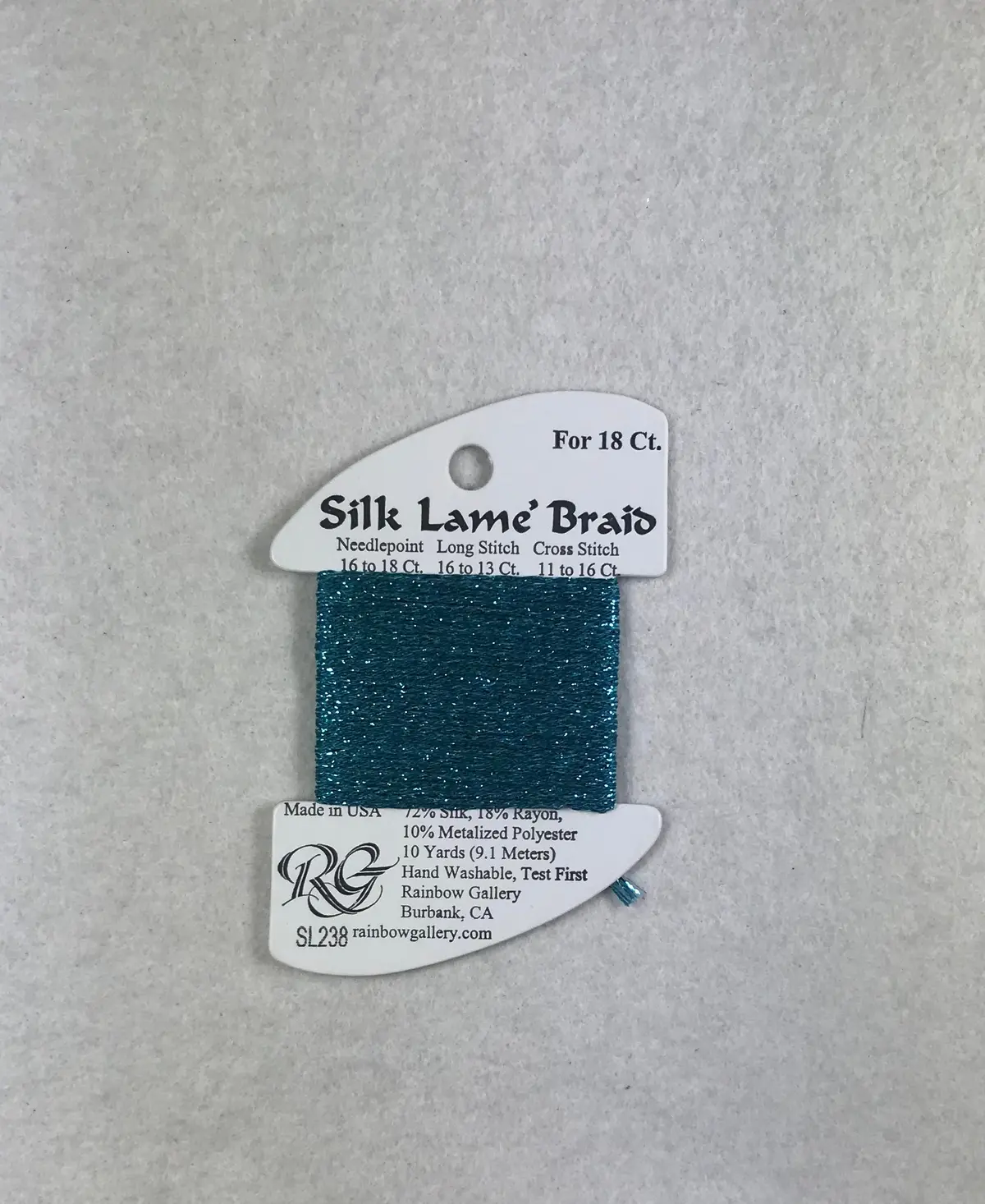 Silk Lame Braid Sl238 Teal Zeal 1