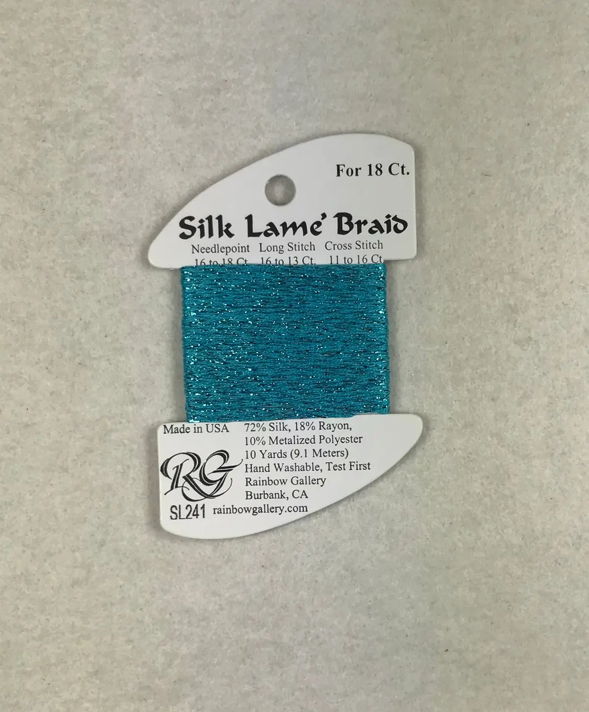Silk Lame Braid Sl241 Scuba Blue 1