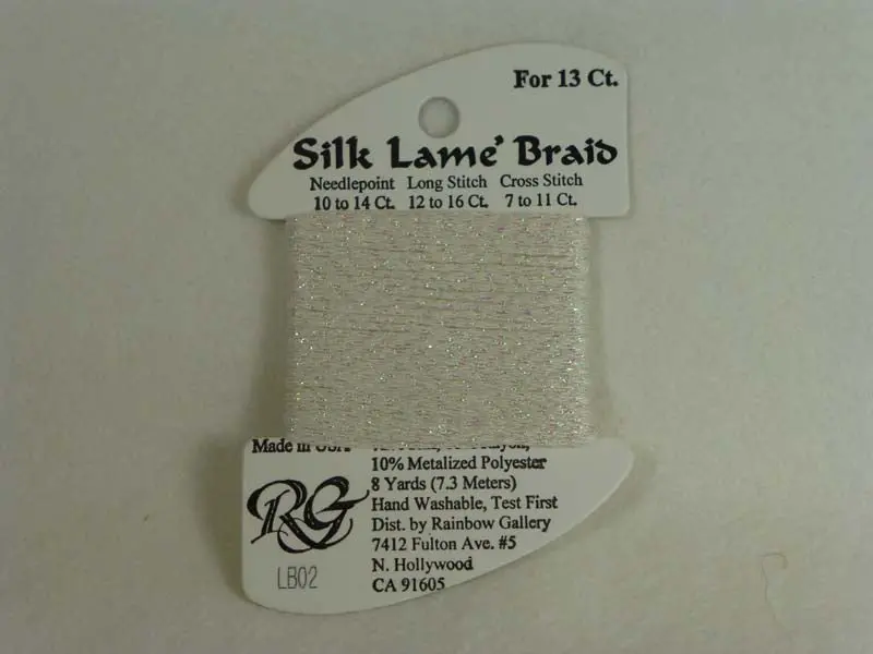 Silk Lame Braid Lb02 White 1