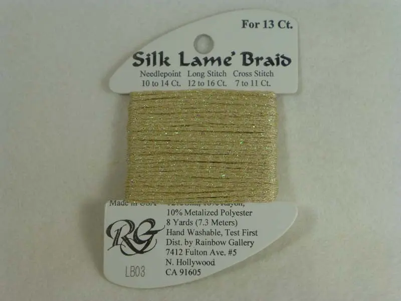 Silk Lame Braid Lb03 Ecru 1
