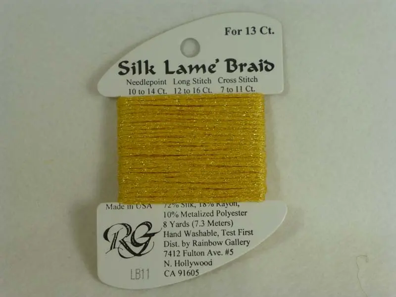 Silk Lame Braid Lb11 Yellow 1