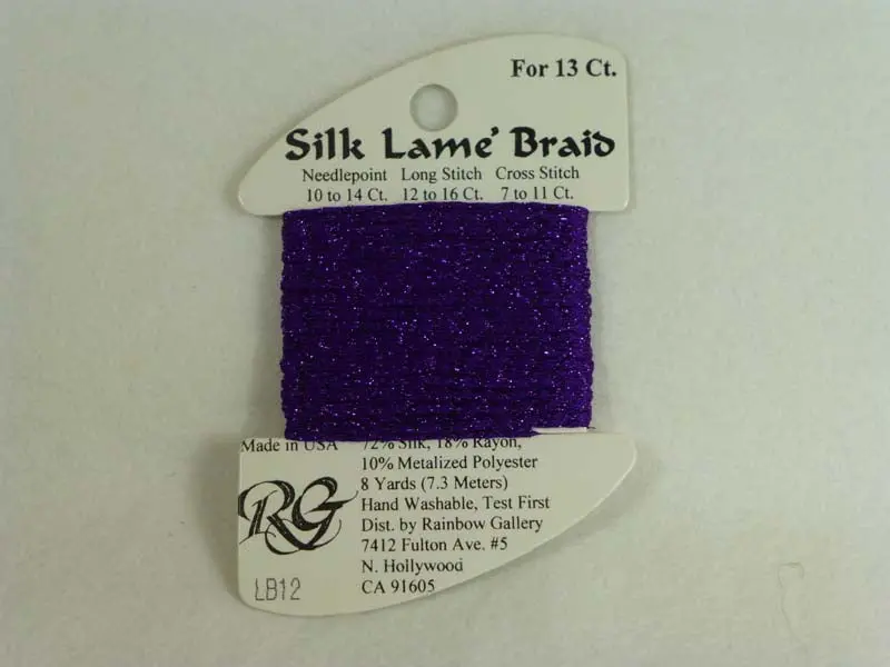 Silk Lame Braid Lb12 Purple 1