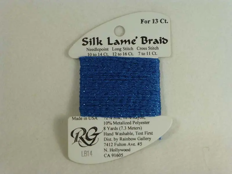 Silk Lame Braid Lb14 Blue 1