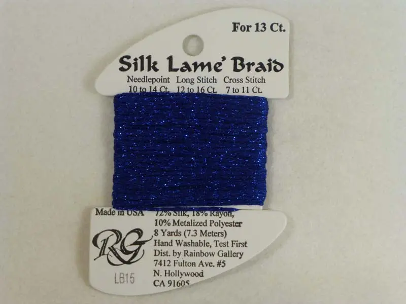 Silk Lame Braid Lb15 Dark Blue 1