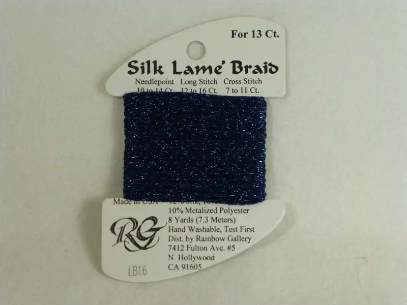 Silk Lame Braid Lb16 Navy 1