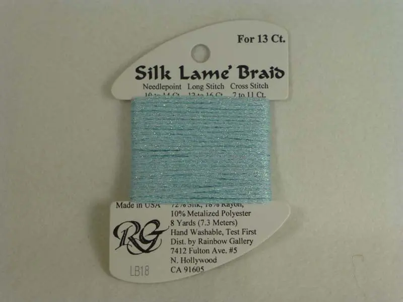 Silk Lame Braid Lb18 Surf Blue 1