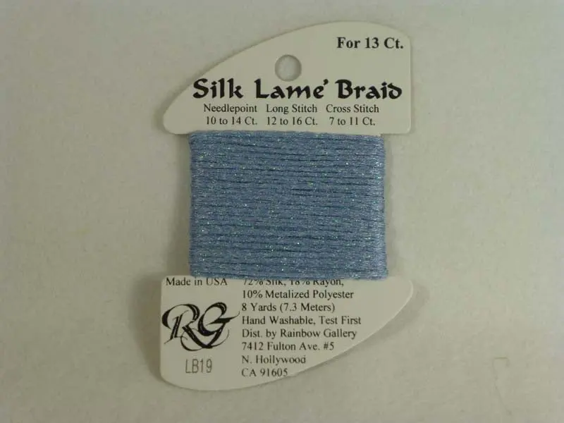 Silk Lame Braid Lb19 Antique Blue 1
