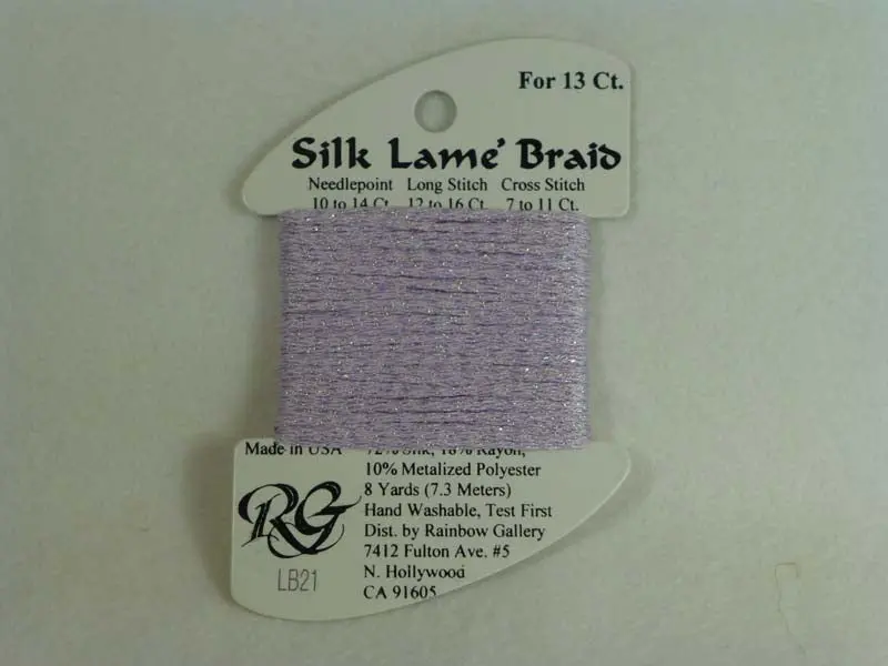 Silk Lame Braid Lb21 Lite Lavender 1
