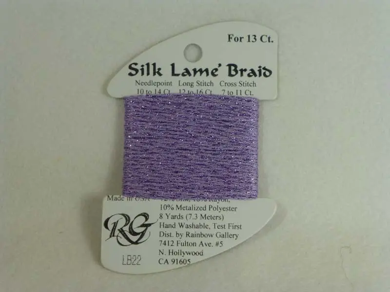Silk Lame Braid Lb22 Lavender 1