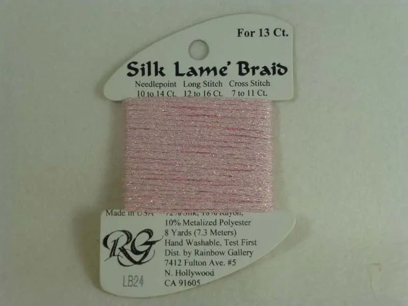 Silk Lame Braid Lb24 Baby Pink 1