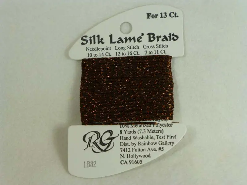 Silk Lame Braid Lb32 Coffee 1