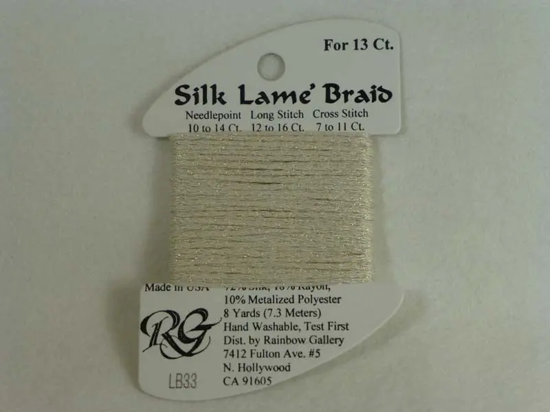 Silk Lame Braid Lb33 Eggshell 1
