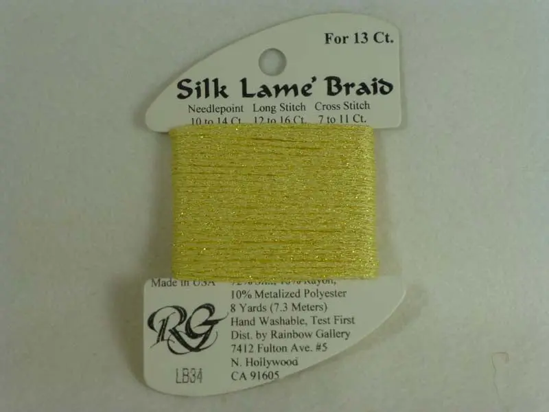 Silk Lame Braid Lb34 Lemon 1