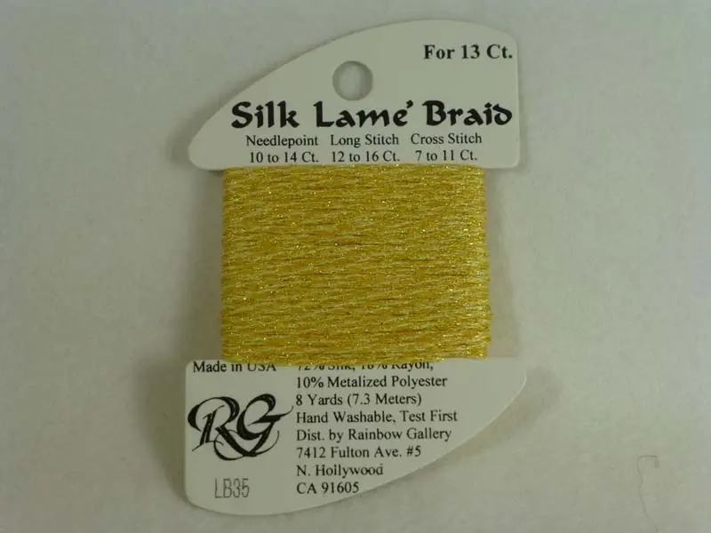 Silk Lame Braid Lb35 Buttercup 1