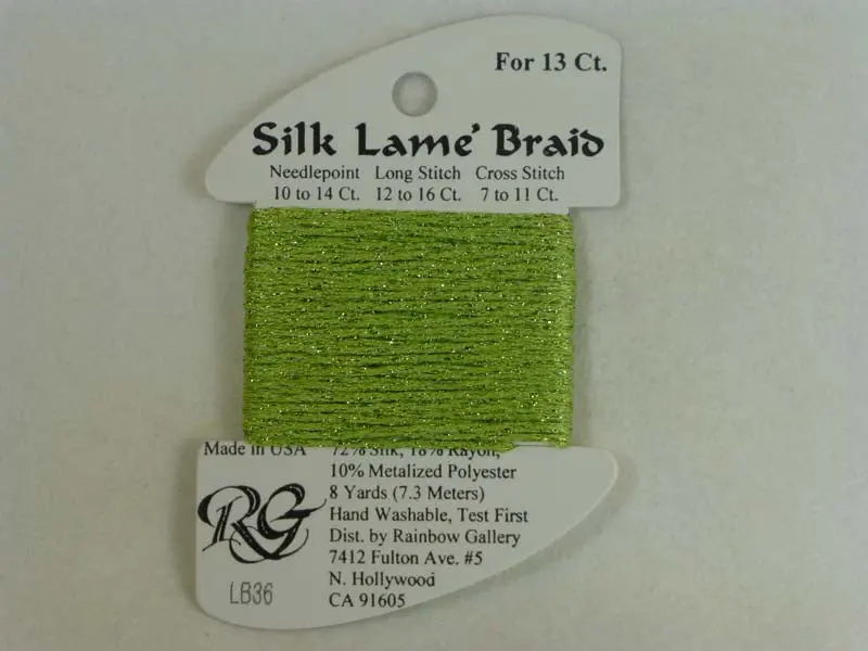 Silk Lame Braid Lb36 Chartreuse 1