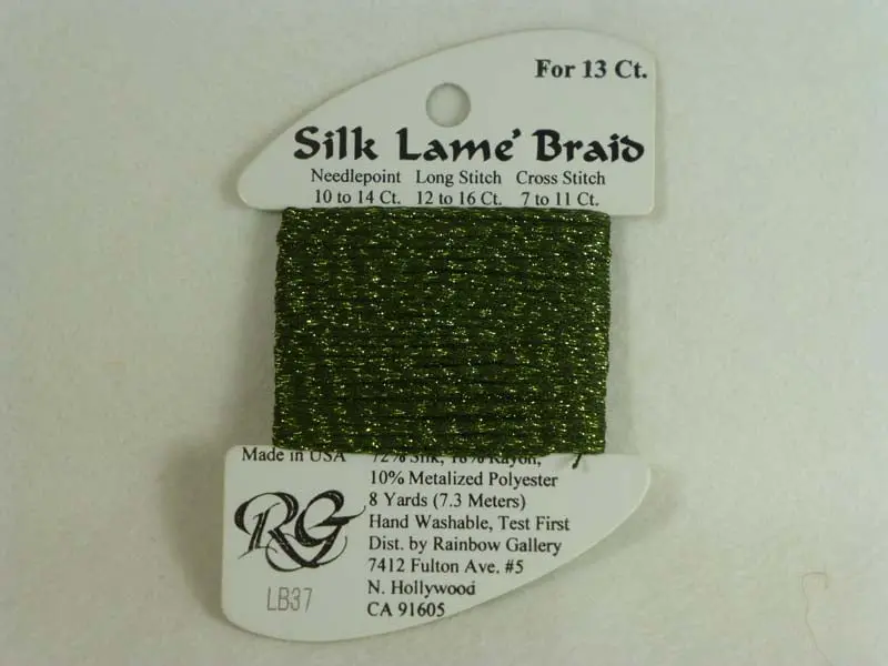 Silk Lame Braid Lb37 Dark Avocado 1