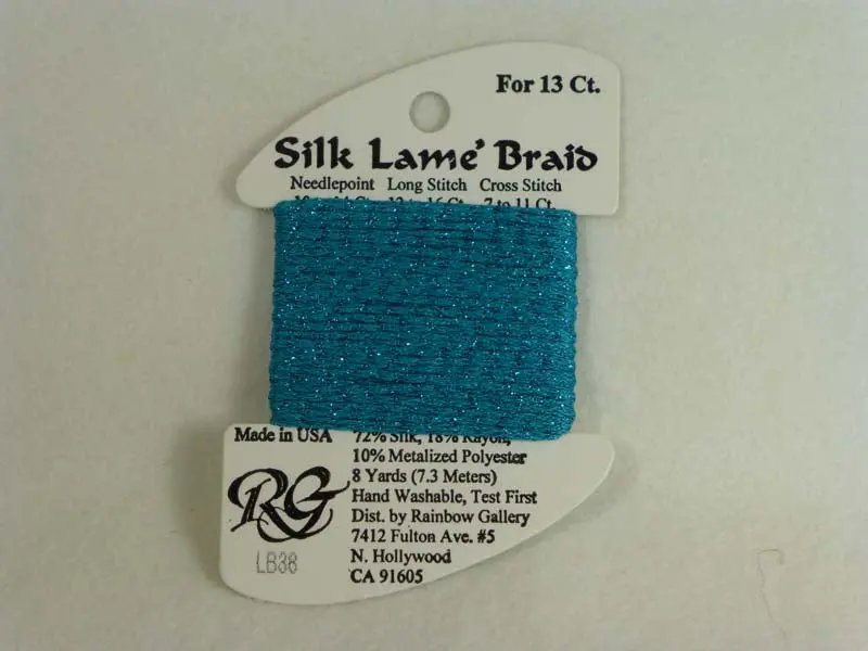 Silk Lame Braid Lb38 Caribbean 1