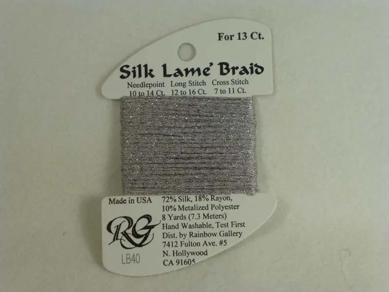 Silk Lame Braid Lb40 Dove Gray 1