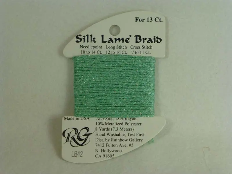 Silk Lame Braid Lb42 Mint 1