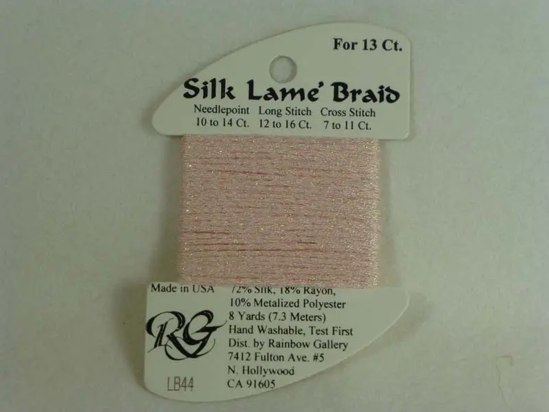 Silk Lame Braid Lb44 Lite Shell Pink 1