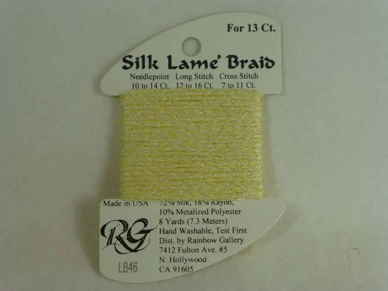 Silk Lame Braid Lb46 Lemon Mist 1