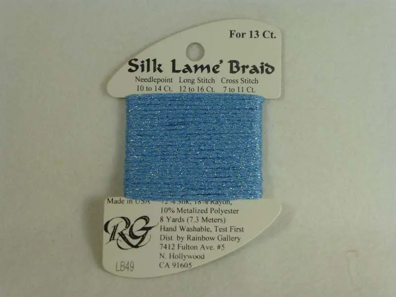 Silk Lame Braid Lb49 China Blue 1